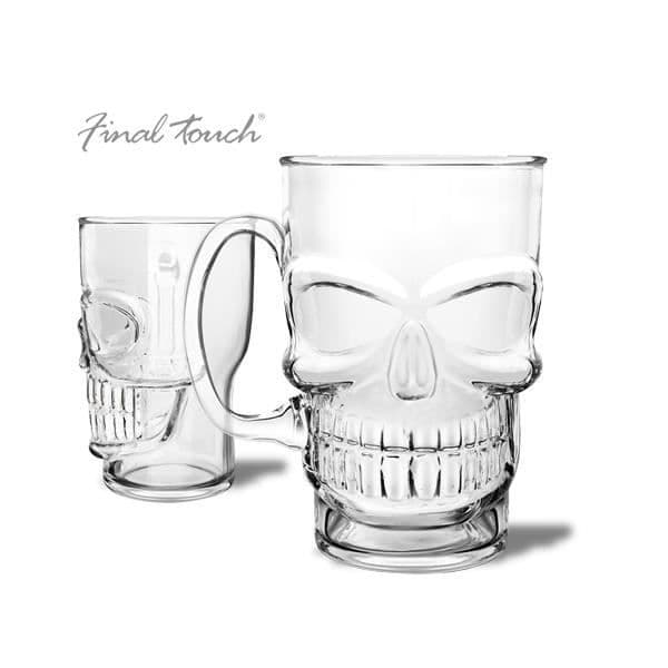 Ölglas - Dödskalle - Transparent - Glas - Diskmaskinssäker