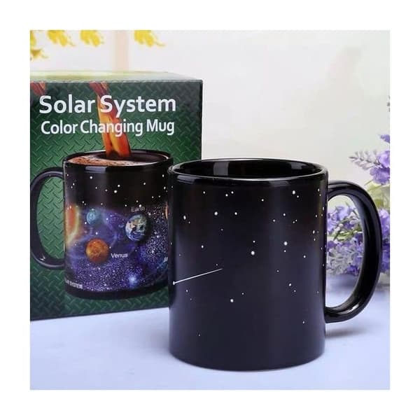Termoreaktiv mugg solsystem termoreaktiv mugg värme