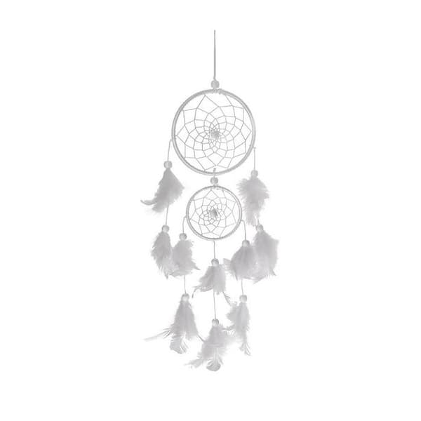 Attrape Rêve White Feathers Catcher De Reve Drömfångare