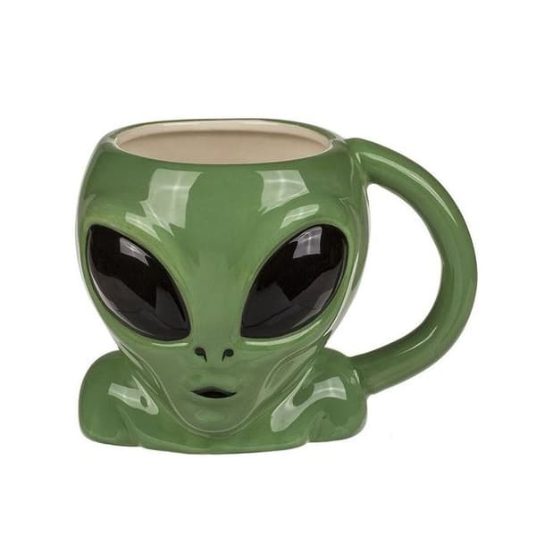 Grön främlinghuvud mugg Alien mugg