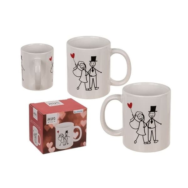 Gift par mugg Original bröllops- och bröllopsdagsmugg