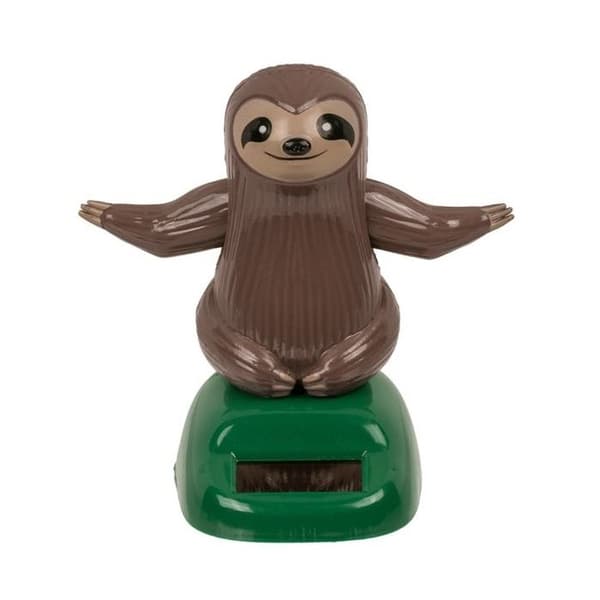 Solfjäderfigur av latmask som rör sig