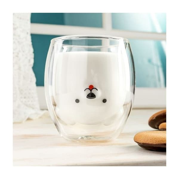 Dubbelvägg glasvalp Original kaffe- och temugg hund