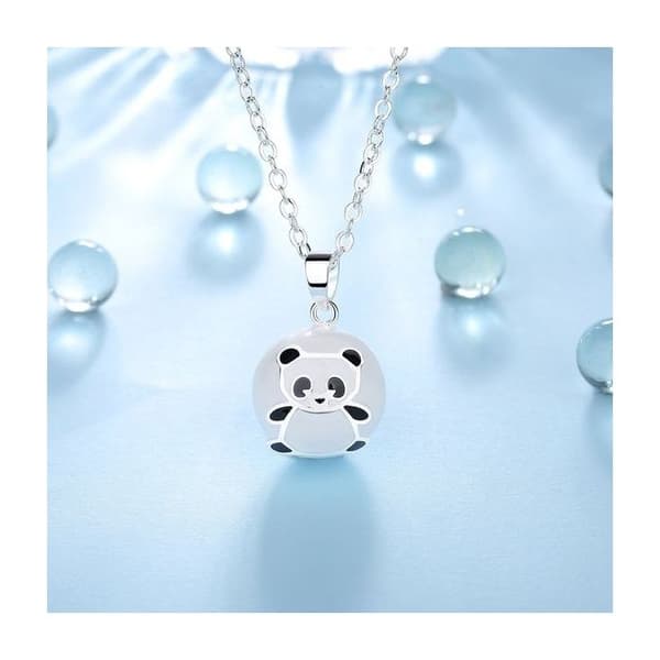 Silver Panda Gravid Bola Halsband