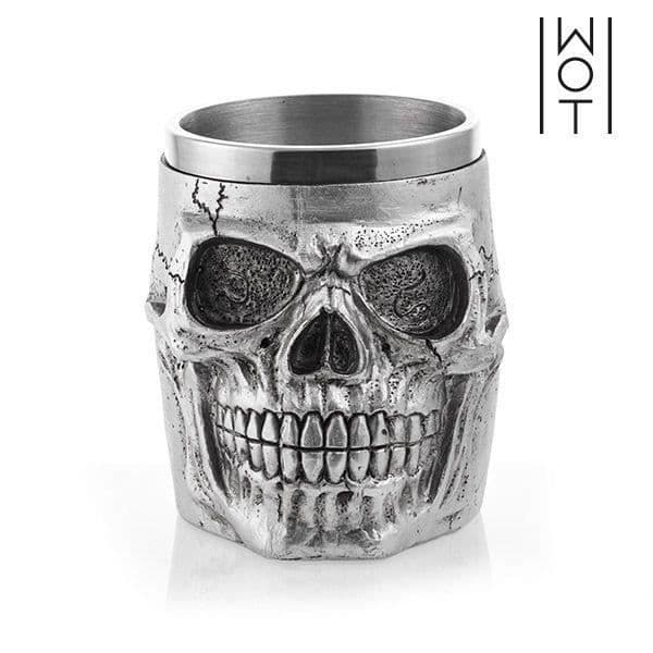Mugg - Inox - 3D skalletasse - 40 cl - Ej diskmaskinssäker - Cylindrisk