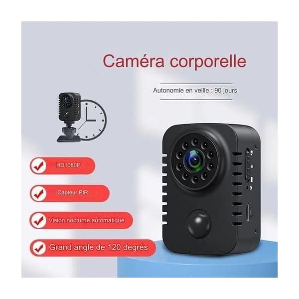 Mini Discreet HD Spy Camera lång batteritid 3 månader PIR-detektion