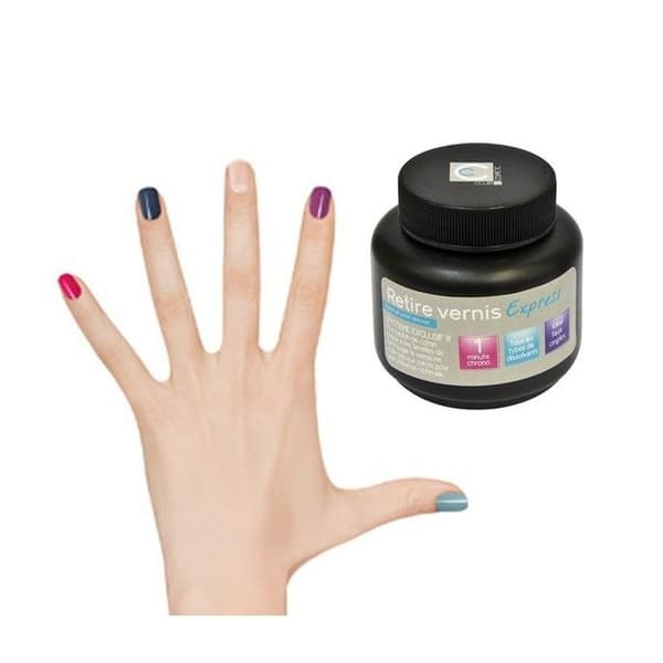 Pot med nagellacksbehandling för handvård