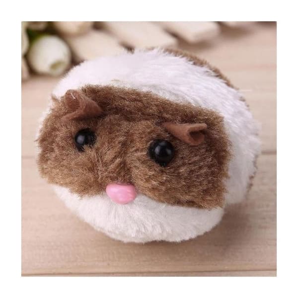 Hamster vibrerande kattleksak batterifri brun