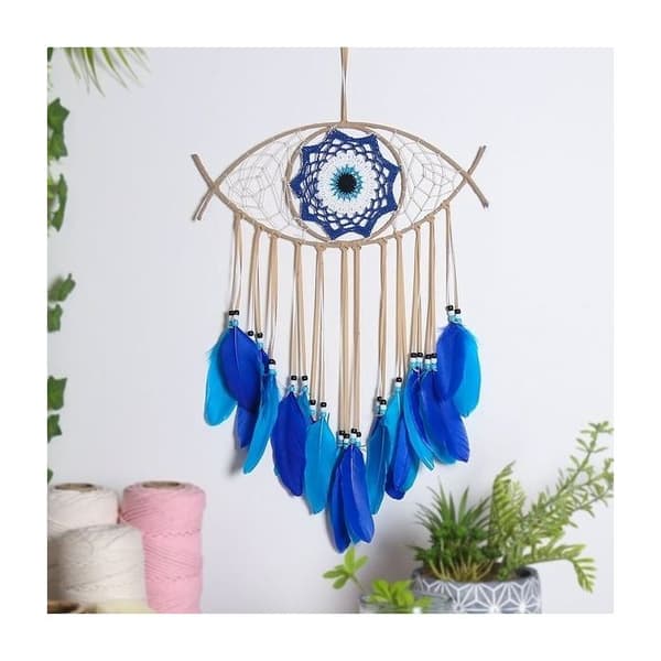 Blue Dream Catcher Evil Eye Amulet Dream Catcher
