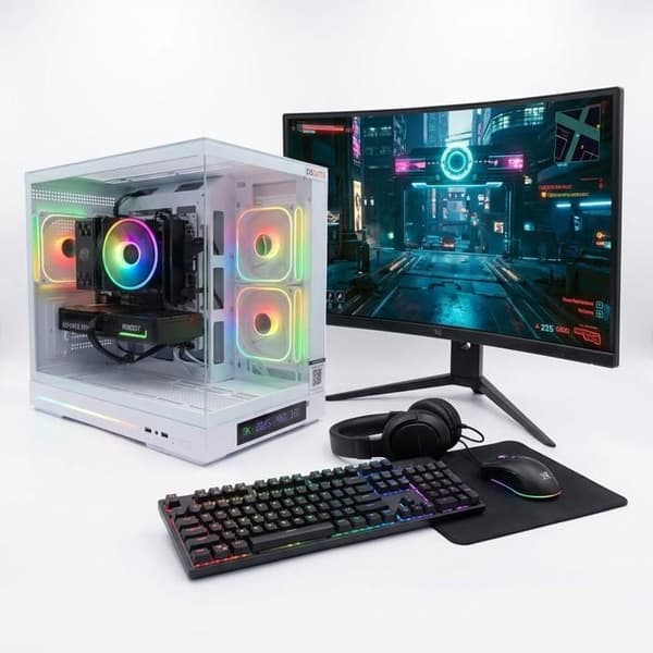 DSGATE Cloud Q LCD PC-pelipaketti i5-12400F RTX 5060 8GB