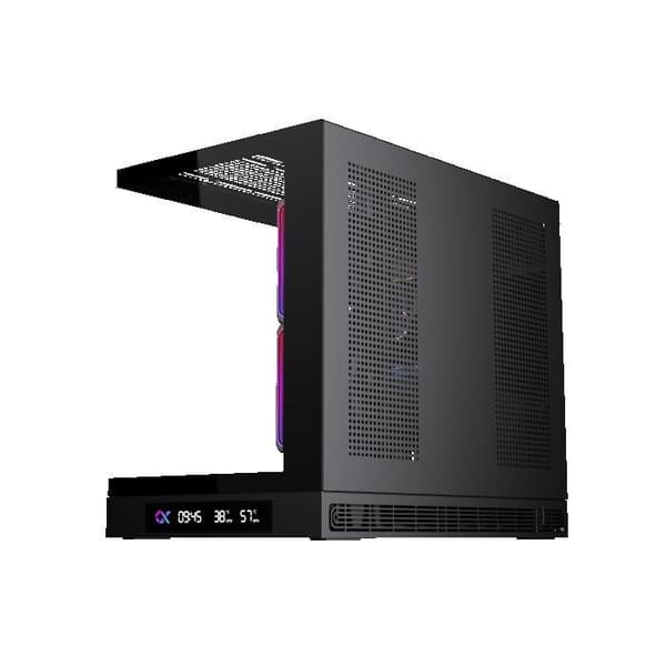 XIGMATEK Cloud M DGT 3AF Arctic Micro-ATX mini-tornikotelo LCD-näyttö ARGB
