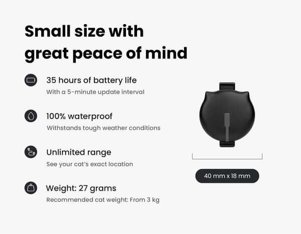 MiniFinder Gato – GPS-tracker til katte