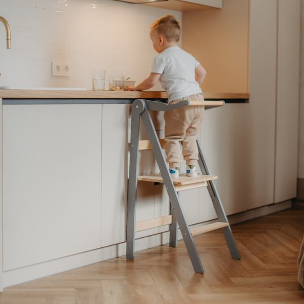 Sammenklappelig hjælpertårn, mørkegrå farve