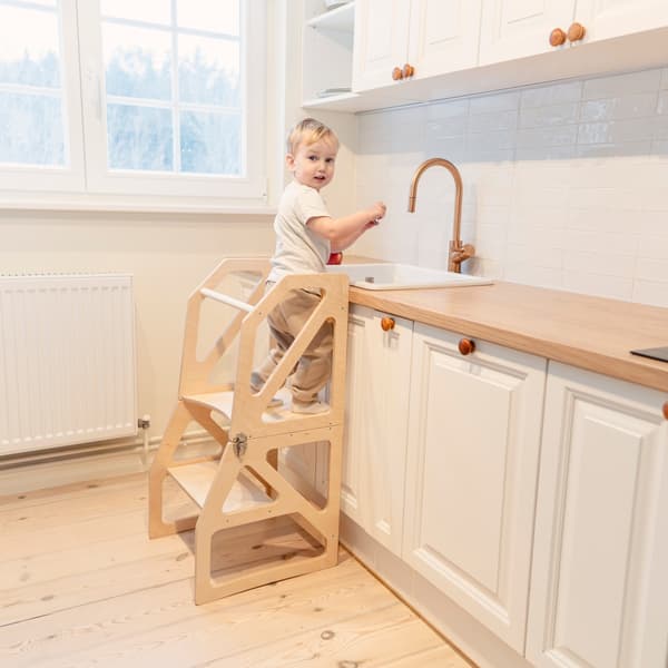 Transformerbart køkkentårn Modustep, naturlig farve