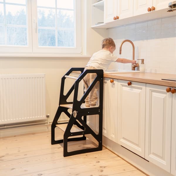 Transformerbart køkkentårn Modustep, sort farve