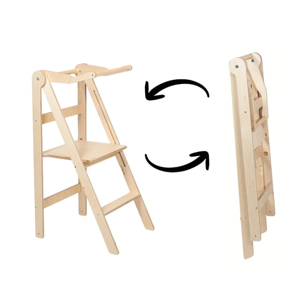 Hopfällbart hjälptorn, träfärg