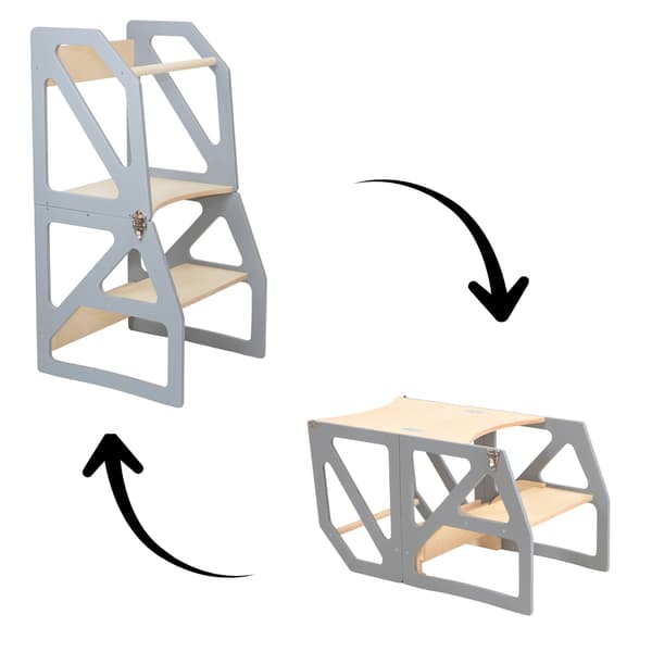 Transformerbart kökstorn Modustep, grå färg