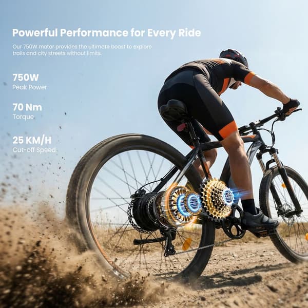 Touroll U2 Pro e-cykel 25km/h 150km räckvidd 720Wh batteri