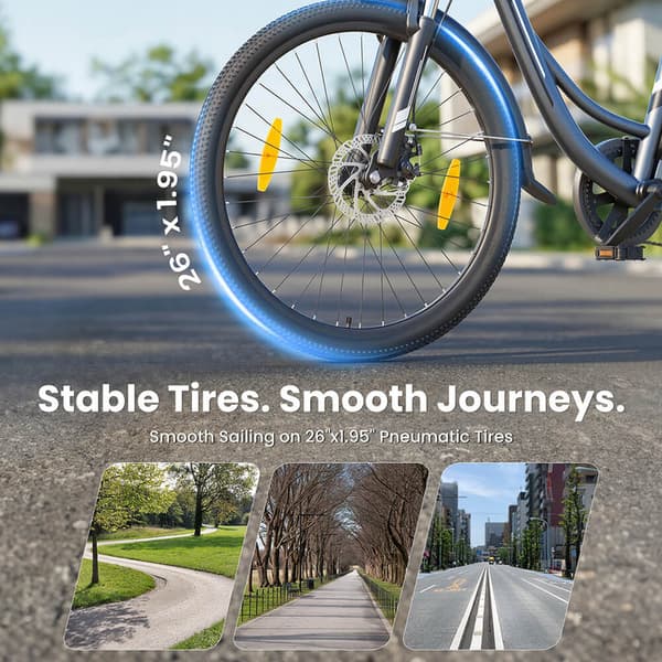 Touroll B1 Step-Through e-cykel 25km/h 90km räckvidd 561,6Wh batteri