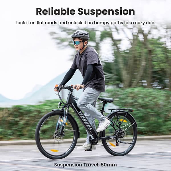 Touroll J1 e-cykel 25km/h 100km räckvidd 561,6Wh batteri