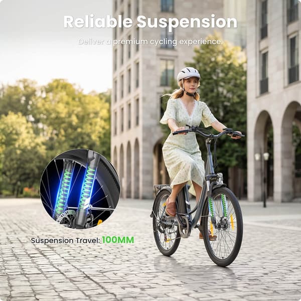 Touroll B1 Step-Through e-cykel 25km/h 90km räckvidd 561,6Wh batteri