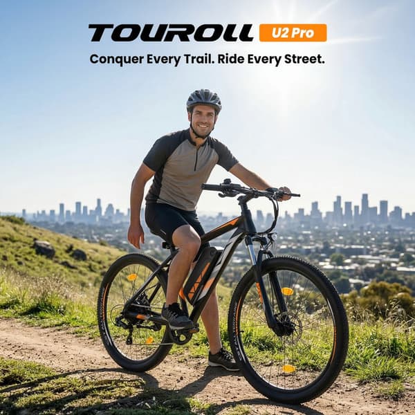 Touroll U2 Pro e-cykel 25km/h 150km räckvidd 720Wh batteri