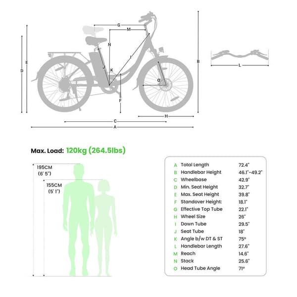 Touroll B1 Step-Through e-cykel 25km/h 90km räckvidd 561,6Wh batteri