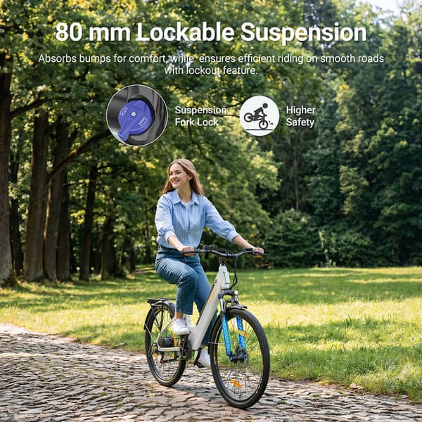 Eleglide T1 ST Step-Through e-cykel 25km/h 100km räckvidd 468Wh batteri