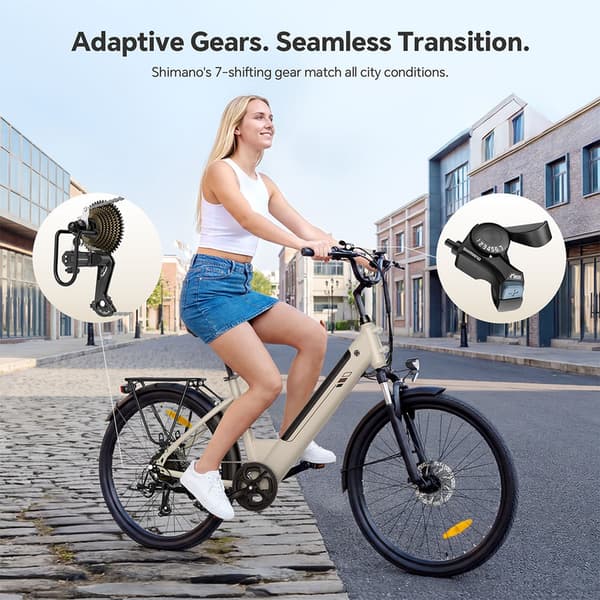 Touroll J2 ST e-cykel 25km/h 100km räckvidd 561,6Wh batteri