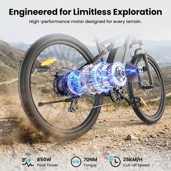 Touroll U3 Pro Full Suspension E-MTB 150km Range 720Wh Batteri Hydrauliska bromsar