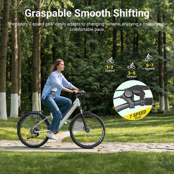 Eleglide T1 ST Step-Through e-cykel 25km/h 100km räckvidd 468Wh batteri