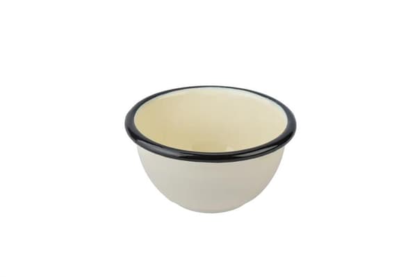 Emaljerad skål, liten i creme - 2-pack