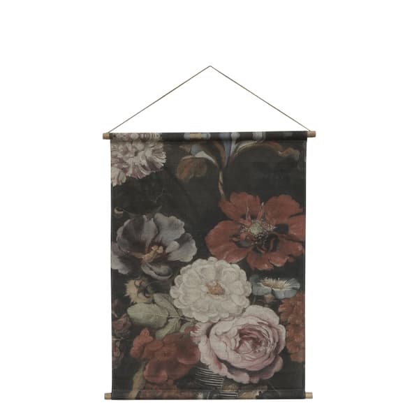 Lerret til oppheng m/blomsterprint