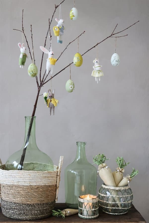 Påskägg med handmålade blommor - 2-pack