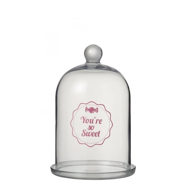 Glasklocka med rosa tryck - Your so sweet - INNAN 249,-