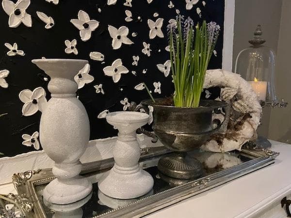 Frosted French Grey Lysestaker – Sett med 2