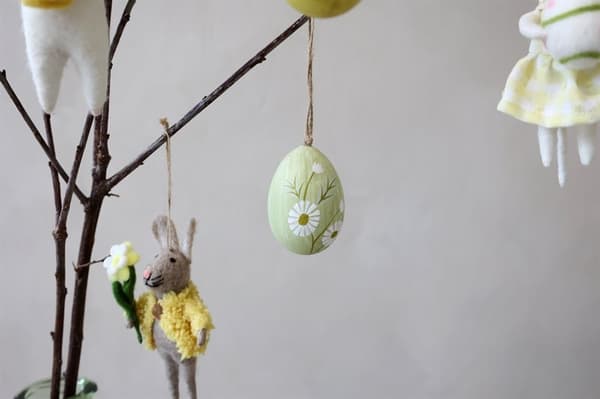 Påskägg med handmålade blommor 2-pack