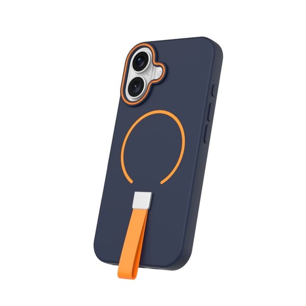 Loop Thin Mag cover til iPhone 17 Air - MagSafe med fingerholder Mørkeblå