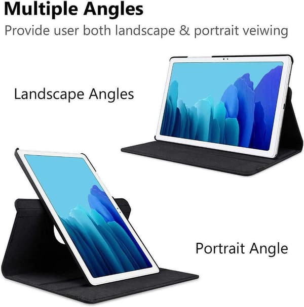 Etui til Samsung Galaxy Tab A10.1 (2019) T510 Etui 360° Roterbart - Sort