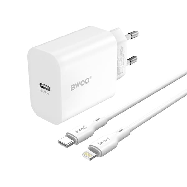 iPhone kompatibla USB-C Snabbladdare med Lightning Kabel