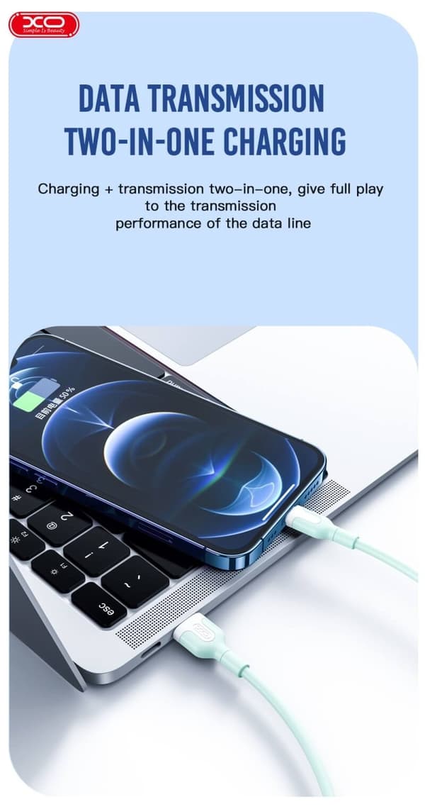 Lightning-opladerkabel til iPhone – Hurtig opladning & dataoverførsel 1m Hvid