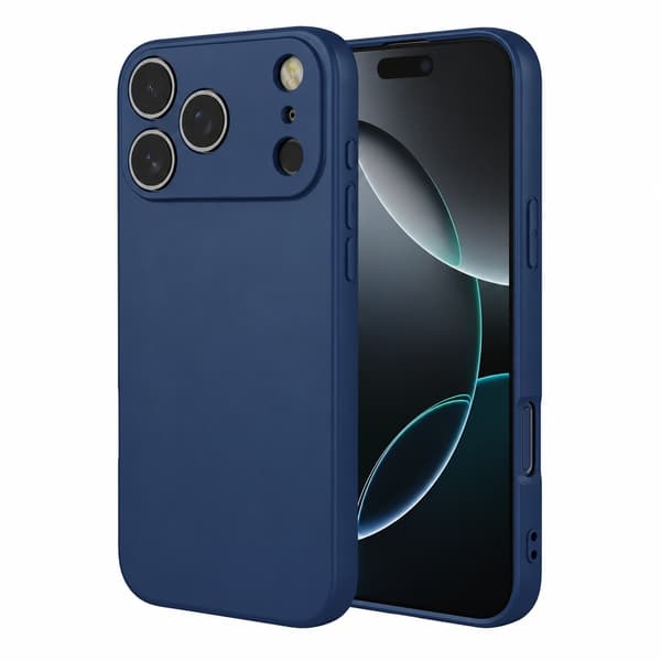 iPhone 17 Pro / iPhone 18 Pro - Mat TPU Blødt Cover - Mørkeblå