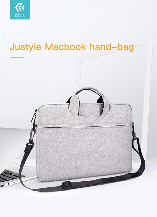 Devia Justyle MacBook / Laptopväska 15.4"–16.2" – Vattentät & Stötsäker, Svart
