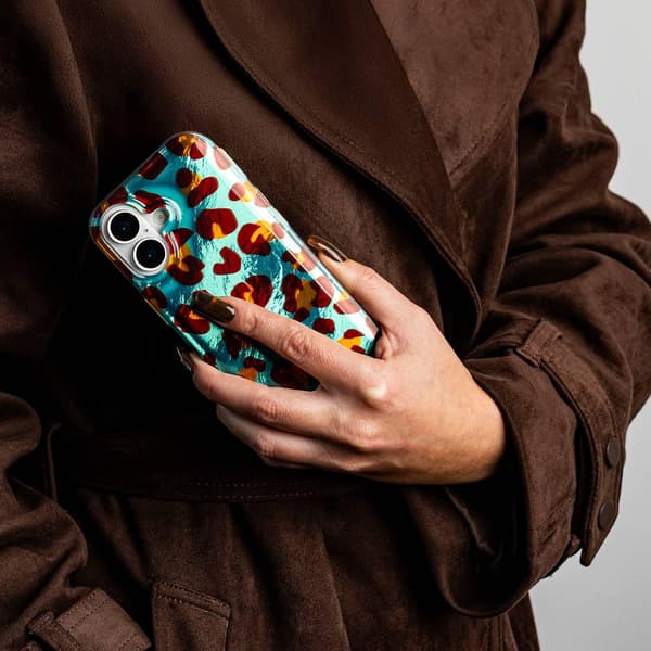 iPhone 17 Pro / 18 Pro - Pearl Shine Animal pattern skal - Crazy Cheetah