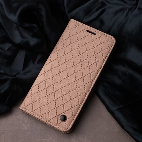 iPhone 16 Plus - Smart Caro -mobiililompakko, beige