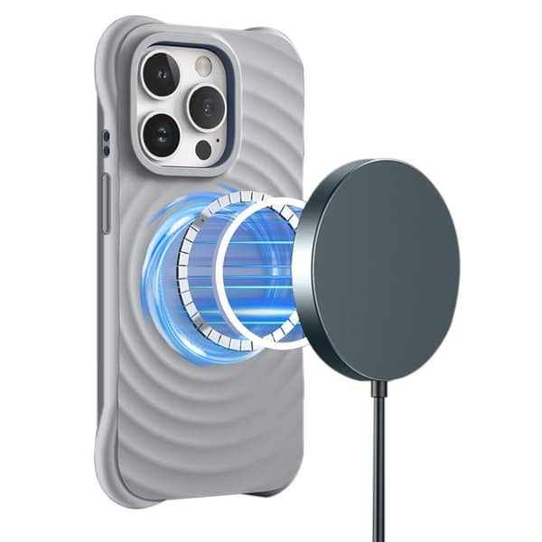 iPhone 15 Pro - MagSafe kompatibel Circle Mag Cover Grå