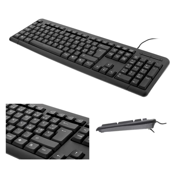 DELTACO Tastatur USB – Svensk/Nordisk Layout – 105 Taster – Sort