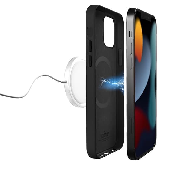 iPhone 13 Pro Max - Puro Magasafe SKYMAG Cover Læderlook Sort