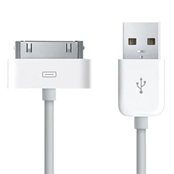 2-pak iPhone 4s opladerkabel iPad 1,2,3 /iPod/iPhone 3 ,4 ,4s