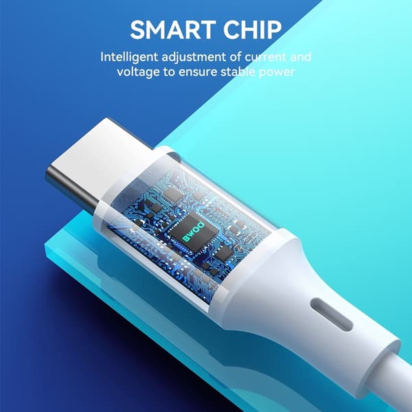 USB-C Laddkabel 1m 60W – Snabb Data & Laddning för iPhone, Samsung, iPad & Android